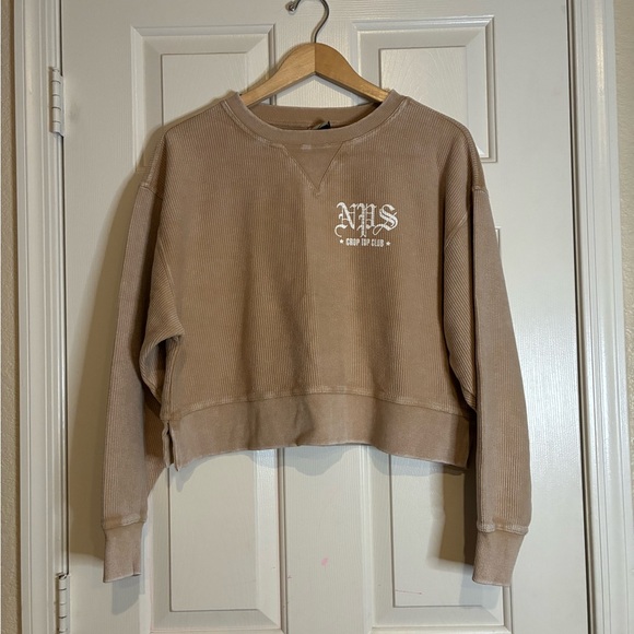 Chicka-D Sweaters - NPS Women's Brown Crew Neck Sweater